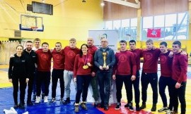 Lietuvos studentų graikų romėnų imtynių čempionate VDU imtynininkų triumfas