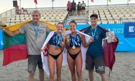 Europos universitetų paplūdimio tinklinio čempionate triumfavo Lietuvos studentai